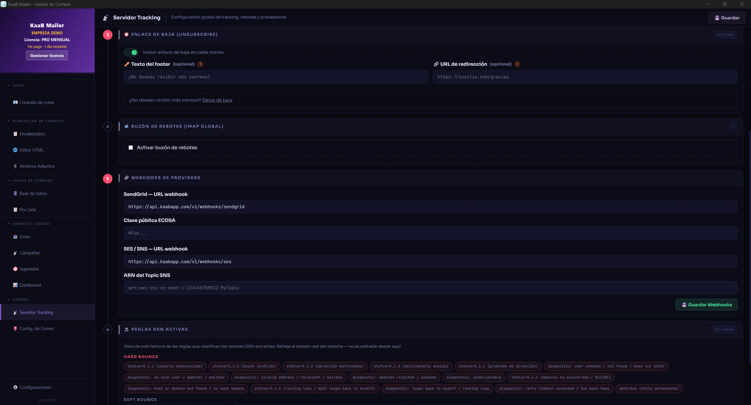 Servidor de Tracking